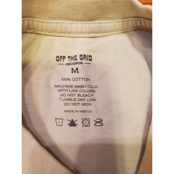 John Summit Off The Grid Records T Shirt Men’s‎ Size Medium Beige Color OTG NWOT - Picture 7 of 7
